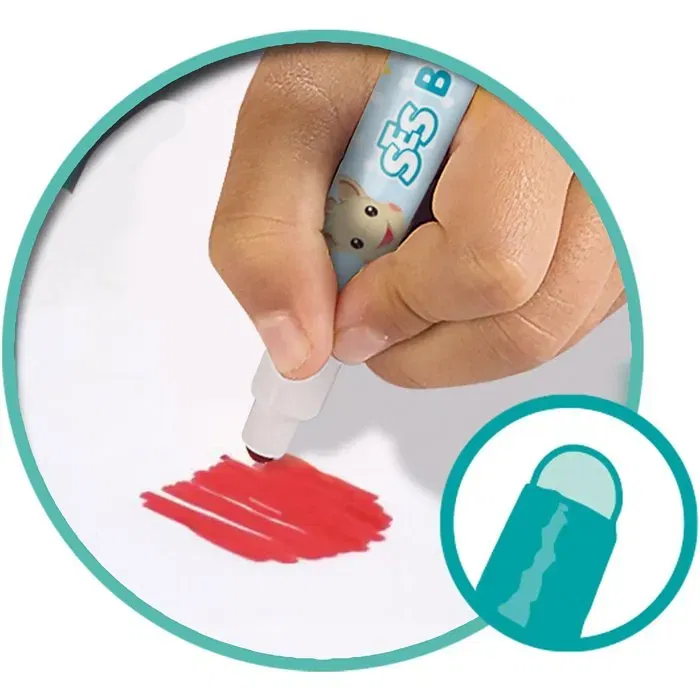 SES Creative Sophie la girafe - Boîte de 8 feutres lavables à l'eau pour bébé dès 12 mois - My First, dessin et peinture