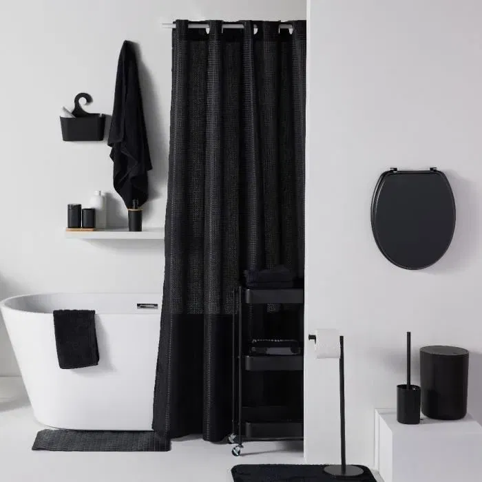 Today - Tapis antidérapant pour baignoire ou douche - Collection Utility - 40 x 60 cm - Noir - TODAY-UTILITY