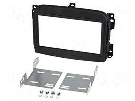 PER.PIC. Cadre de radio 2 DIN noir pour Fiat 500L 2012->