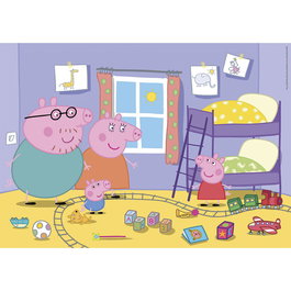 CLEMENTONI Puzzle Maxi Peppa Pig 60 pièces - Dimensions du puzzle : 62 x 42 cm