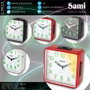 SAMI Réveil Mini Rouge avec lumière et mode silencieux