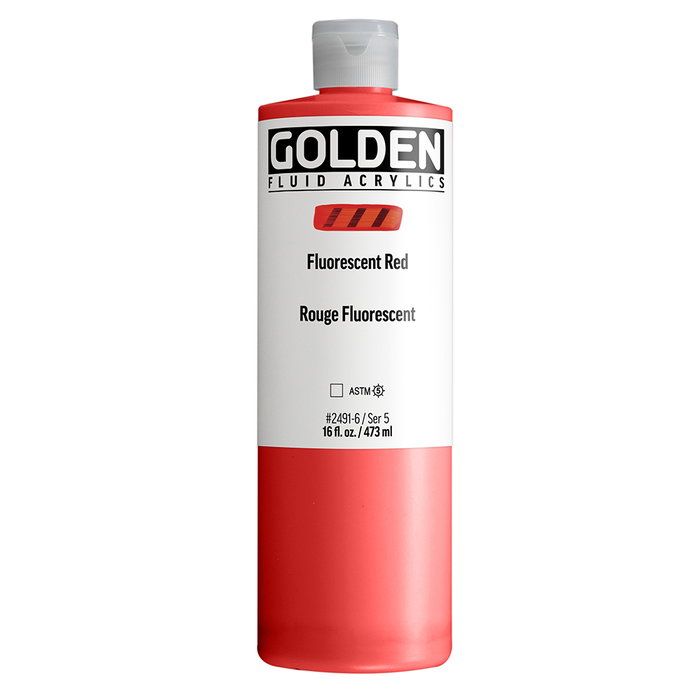 Golden Fluid Colores Acrílicos Rojo Fluorescente 473 ml Golden Fluid Colores Acrílicos Rojo Fluorescente 473 ml