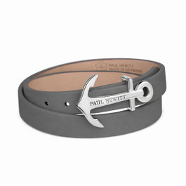 Paul Hewitt Bracelet en Cuir Gris PH-WB-S-13S