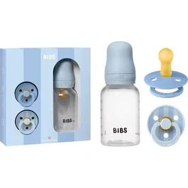 Bibs Coffret cadeau bébé Baby Sprinkle, embout rond, T1, Baby Blue