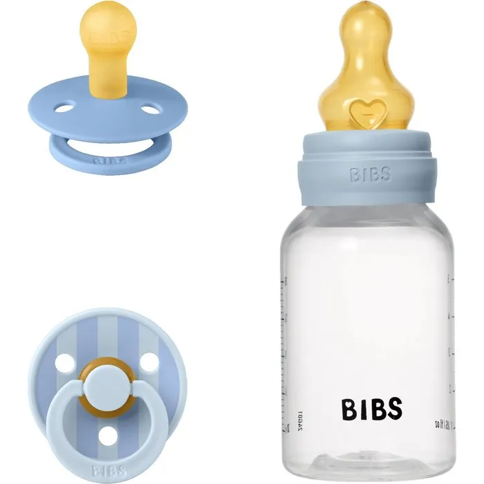 Bibs Coffret cadeau bébé Baby Sprinkle, embout rond, T1, Baby Blue