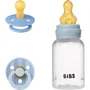 Bibs Coffret cadeau bébé Baby Sprinkle, embout rond, T1, Baby Blue