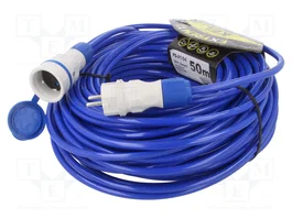 KEL Rallonge réseau H07BQ-F 3G1,5mm² 50m bleue