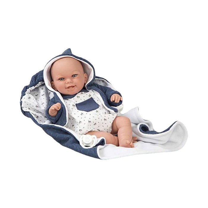 Muñecas Arias Poupée Elegance Babyto 35 cm Bleu avec Couverture Muñecas Arias Poupée Elegance Babyto 35 cm Bleu avec Couverture