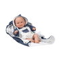 Muñecas Arias Poupée Elegance Babyto 35 cm Bleu avec Couverture