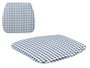 GIFTDECOR Cojín Silla à Carreaux Bleu-Blanc