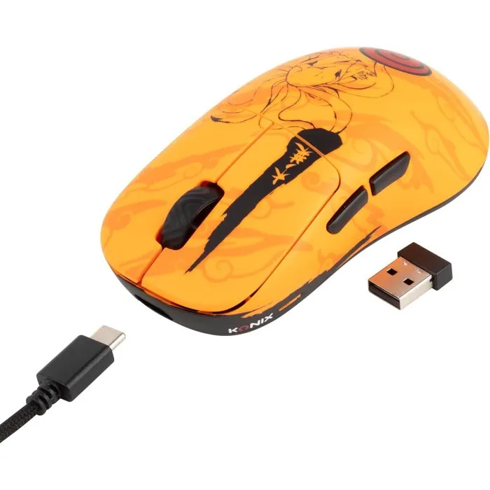 Konix Souris Gaming Naruto Shippuden Édition Pro Collector Numérotée, Sans Fil 2.4 GHz et USB-C, 26000 DPI, 52 g, Ultralégère, avec Grips Konix Souris Gaming Naruto Shippuden Édition Pro Collector Numérotée, Sans Fil 2.4 GHz et USB-C, 26000 DPI, 52 g, Ultralégère, avec Grips