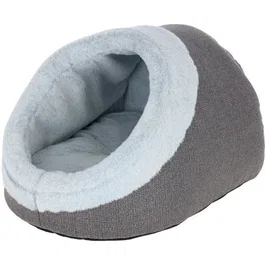 Kerbl Igloo JANA pour chats - Niche douillette rembourrée avec coussin réversible amovible, 35 x 41 x 30 cm, Gris