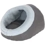 Kerbl Igloo JANA pour chats - Niche douillette rembourrée avec coussin réversible amovible, 35 x 41 x 30 cm, Gris