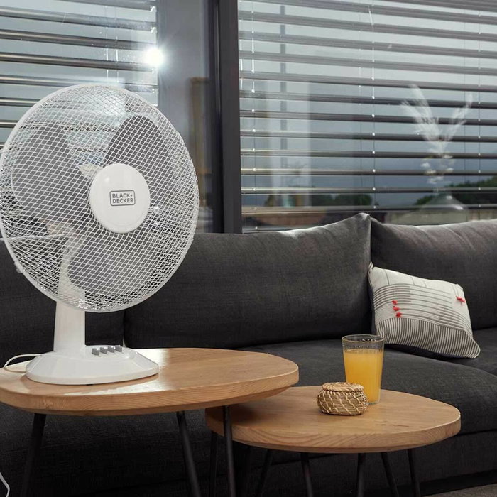 Ventilateur de Bureau Black & Decker ES9440030B Blanc Noir 40 W