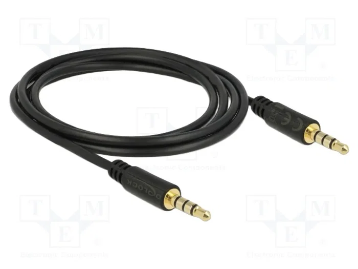 DELOCK Câble Jack 3,5mm 4-pin stéréo, 2m, noir DELOCK Câble Jack 3,5mm 4-pin stéréo, 2m, noir