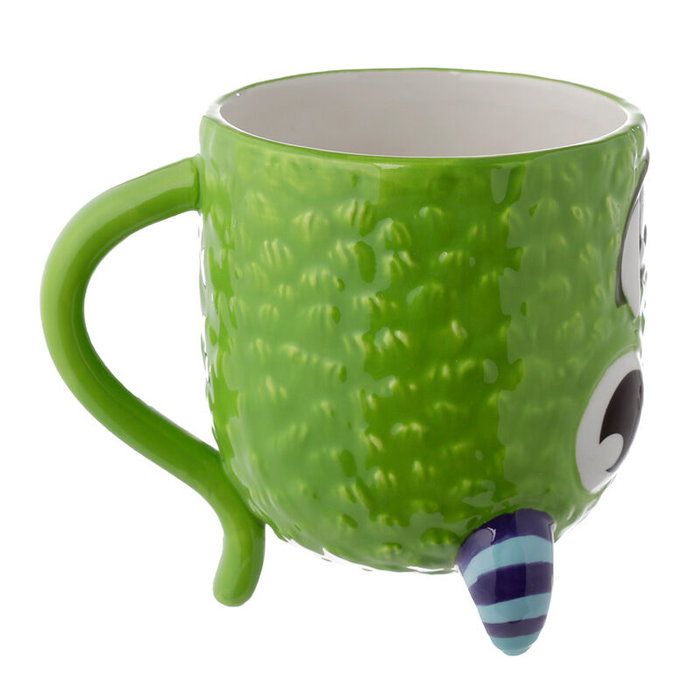 PUCKATOR Tasse 3D Monstre Monstarz Vert 550ml en Céramique, Non Lavable au Lave-Vaisselle et Micro-Ondes