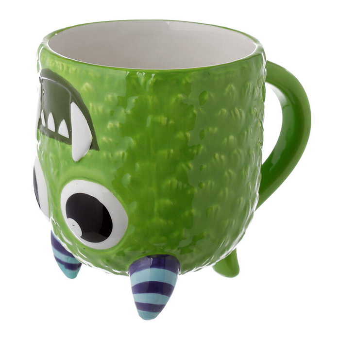PUCKATOR Tasse 3D Monstre Monstarz Vert 550ml en Céramique, Non Lavable au Lave-Vaisselle et Micro-Ondes