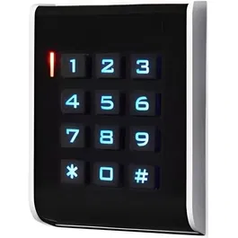 Scs Sentinel Clavier de codage CodeAccess filaire rétroéclairé 12V pour portail motorisé, jusqu'à 100 utilisateurs, avec avertisseur sonore et LED - Noir