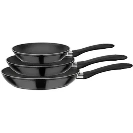 GSW Set de poêles NOVA Noir, 3 pièces, 20/24/28 cm