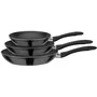 GSW Set de poêles NOVA Noir, 3 pièces, 20/24/28 cm