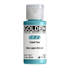 Golden Couleurs Acryliques Fluides Sarcelle Cobalt 30 ml