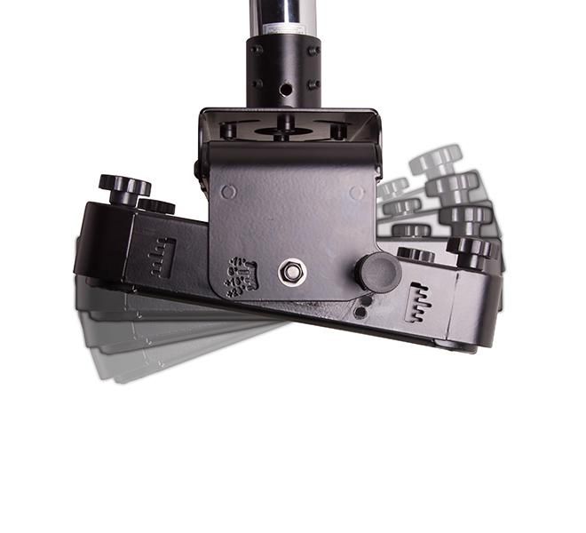 B-Tech BT893 Support de Plafond pour Projecteur Lourd avec Micro-Ajustement, Capacité 70 kg, Inclinaison +20°/-10°, Noir