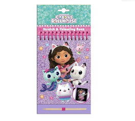 Cerdá Set de papeterie Scratch Book Gabby's Dollhouse 14.0 x 20.5 x 1.0 cm - Âge recommandé 3 ans et plus