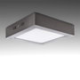 Plafonnier LED carré 12W 1200 lm 6000K nickel satiné