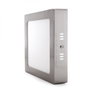 Plafonnier LED carré 12W 1200 lm 6000K nickel satiné