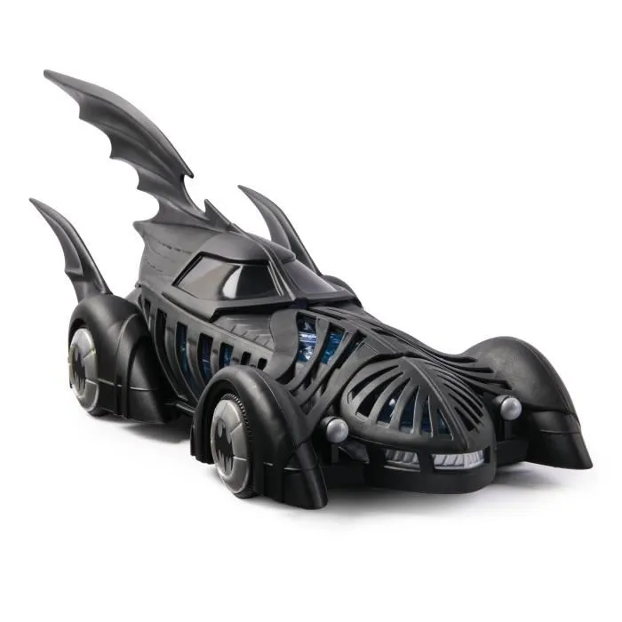Spin Master Batmobile + Figurine Batman Forever DC Retro Collection - 50 cm - Jeu d'action - À partir de 4 ans