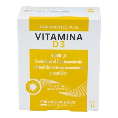 FDB Vitamina D3 4000UI 60 perlas FDB Vitamina D3 4000UI 60 perlas