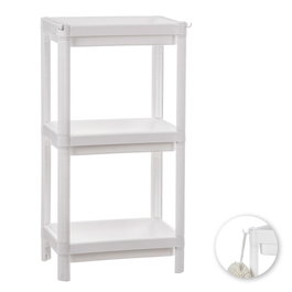 Balette Étagère en plastique blanc 3 étagères 35,5x23x75 cm
