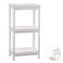 Balette Étagère en plastique blanc 3 étagères 35,5x23x75 cm