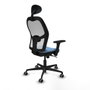 Piqueras y Crespo 3D036G1 Chaise de Bureau avec Appui-tête Bleu ciel