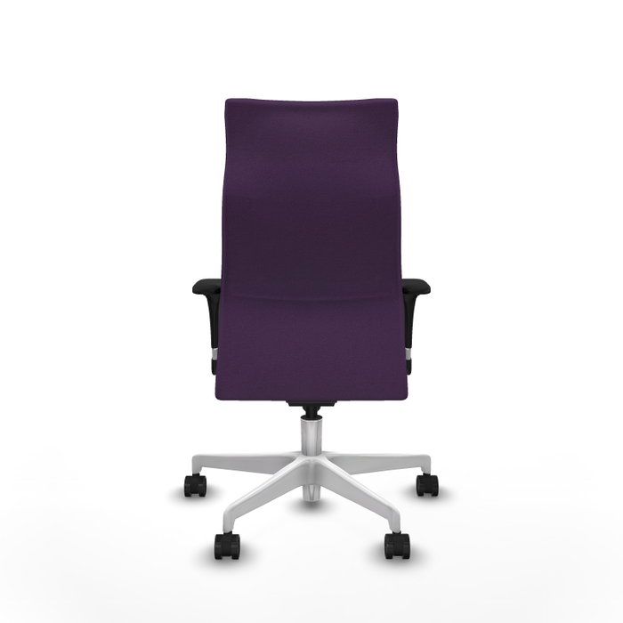 Piqueras Y Crespo Sillón Albacete Morado avec mécanisme Synchro et base blanche Piqueras Y Crespo Sillón Albacete Morado avec mécanisme Synchro et base blanche