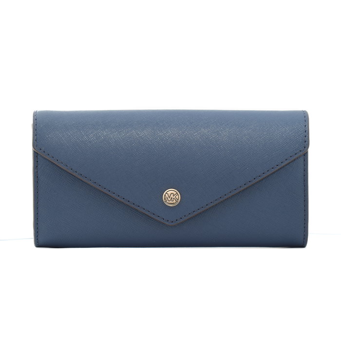 Michael Kors 35F3GTVE7L-NAVY Porte-monnaie Jet Set Travel en toile bleu Michael Kors 35F3GTVE7L-NAVY Porte-monnaie Jet Set Travel en toile bleu