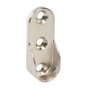 ALK Megan Support Tube Ovale 15mm pour Barre de Penderie Finition Nickel en Zamak