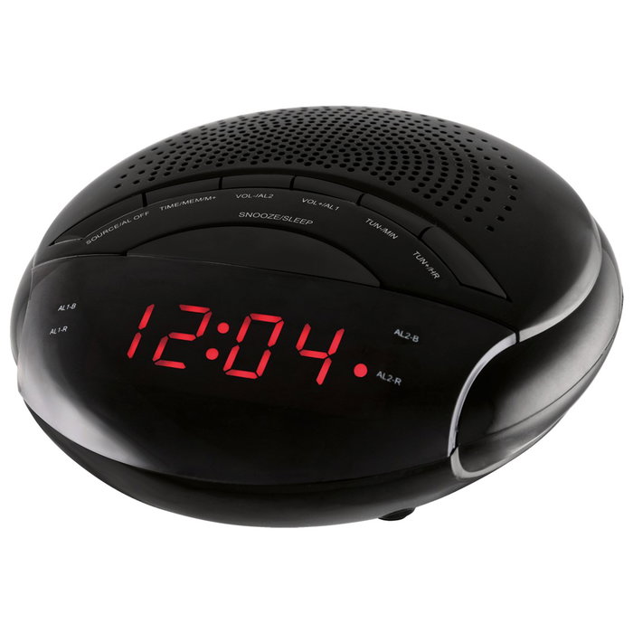 Nevir Radio Réveil NVR-335DD Noir - Réveil AM/FM Double Alarme avec Snooze et Affichage LED Nevir Radio Réveil NVR-335DD Noir - Réveil AM/FM Double Alarme avec Snooze et Affichage LED