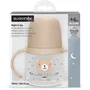 Suavinex Biberon Night&Day Wild&Free 150 ml avec Anses et Bec en Silicone Doux - À partir de 6 mois - Marron