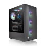 Thermaltake S200 TG ARGB Boîtier PC Gaming Moyen Tour Noir Connectique USB 3.0