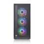 Thermaltake S200 TG ARGB Boîtier PC Gaming Moyen Tour Noir Connectique USB 3.0