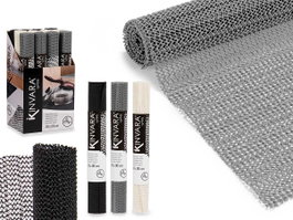 KINVARA Tapis antidérapant assorti Blanc + Gris + Noir 30x90 cm