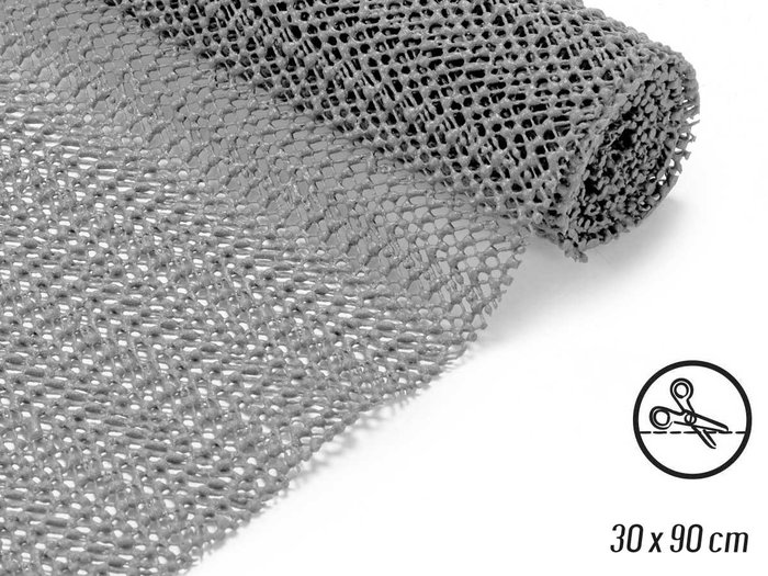 KINVARA Tapis antidérapant assorti Blanc + Gris + Noir 30x90 cm