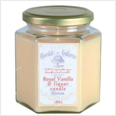Cerabella Bougie Parfumée Vanille-Liqueur en Pot en Verre avec Couvercle Doré 50h Soja 8x10cm Cerabella Bougie Parfumée Vanille-Liqueur en Pot en Verre avec Couvercle Doré 50h Soja 8x10cm