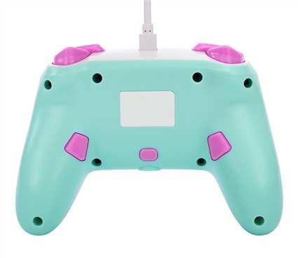 PowerA NSGP0146-01 Manette câblée améliorée officielle Nintendo Switch (OLED/Switch) avec boutons programmables, prise casque USB-C et anneaux anti-friction - Sweet Friends