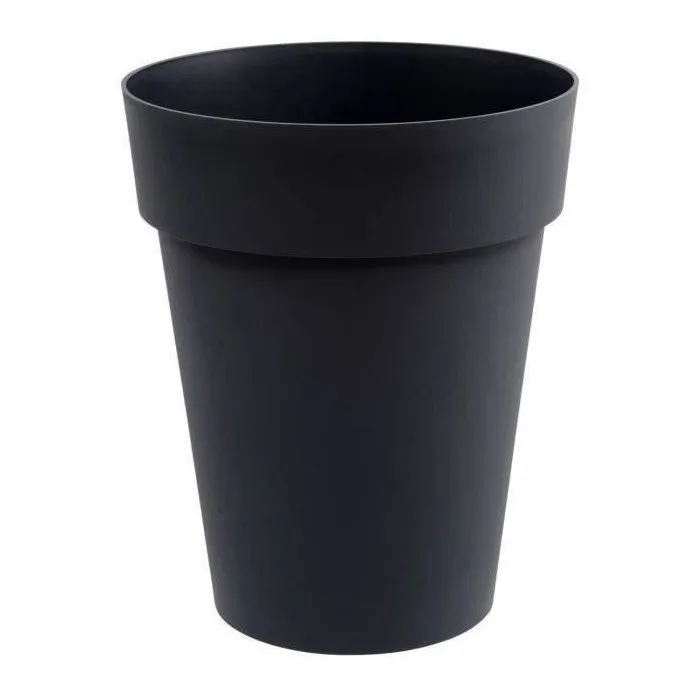 Eda Pot de fleurs Toscane, Vase rond gris anthracite, Ø 44 cm, 50 L, Traité anti-UV, Résistant au gel et aux intempéries, Garantie 7 ans, Fabriqué en France Eda Pot de fleurs Toscane, Vase rond gris anthracite, Ø 44 cm, 50 L, Traité anti-UV, Résistant au gel et aux intempéries, Garantie 7 ans, Fabriqué en France