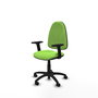 PIQUERAS Y CRESPO Chaise de bureau Algarra, Tissu Pistache, Accoudoirs 2D