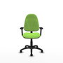 PIQUERAS Y CRESPO Chaise de bureau Algarra, Tissu Pistache, Accoudoirs 2D