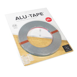 FBS Profil Adhesif Alu Tape 0,5mm Epais 25m Noir Mat Argenté Finition Argent Mat Largeur 20