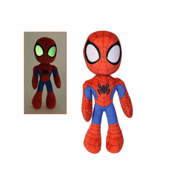Simba Peluche Spidey 25 cm aux yeux phosphorescents, Officiel Spiderman, Multilingue Simba Peluche Spidey 25 cm aux yeux phosphorescents, Officiel Spiderman, Multilingue